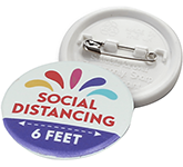 37mm Social Distancing Recylced Buttom Badge