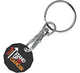 Antimicrobial Recycled Trolley Coin Keyring - Coloured