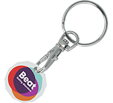 AntimicrobialRecycled Trolley Coin Keyrings for low cost gifting