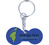Multi Euro Trolley Stick Recycled Keyring - Coloured
