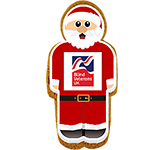 Xmas Shortbread Santa Biscuits custom printed with your design at GoPromotional