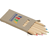 Promo printed Brighton 6 Piece Mini Colouring Pencil Sets with your graphics