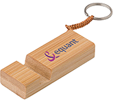 Custom Bamboo Keychain Phone Stands for eco-friendly promotions