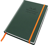 Logo branded Chappel Vegan PU A5 Wellbeing Journals for sustainable promotions
