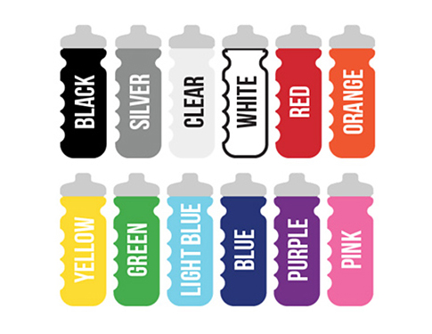Contour Grip 500ml Sports Bottles - Flip Cap - Bottle Colour Options