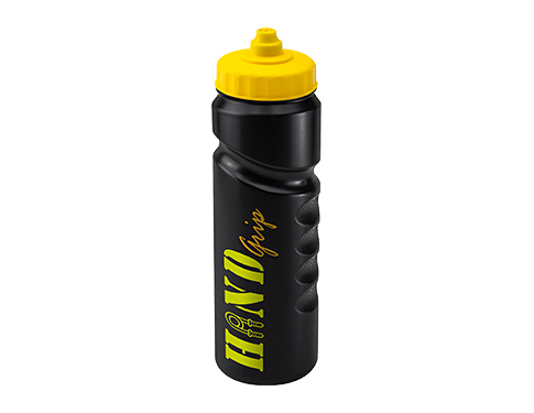 Contour Grip 750ml Sports Bottles - Valve Cap - Black