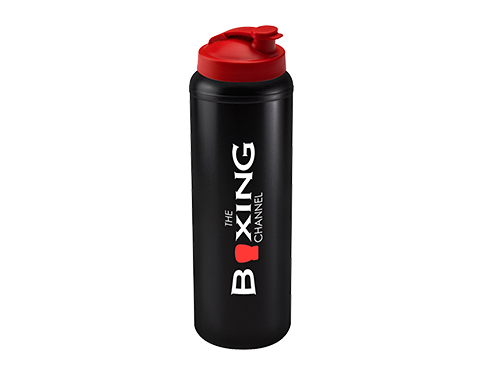 Maximus 1 Litre Sports Bottles - Flip Cap - Black
