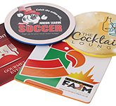 Coloured Foam Backed Budget Coasters for low cost business marketing