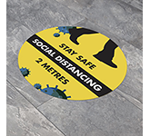 Round Anti-Slip Social Distancing Floor Stickers