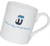 Printed Chique Espresso China Mugs for company showrooms and offices at GoPromotional Merchandise