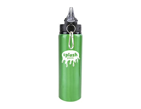 Cayen 800ml Aluminium Water Bottles - Green