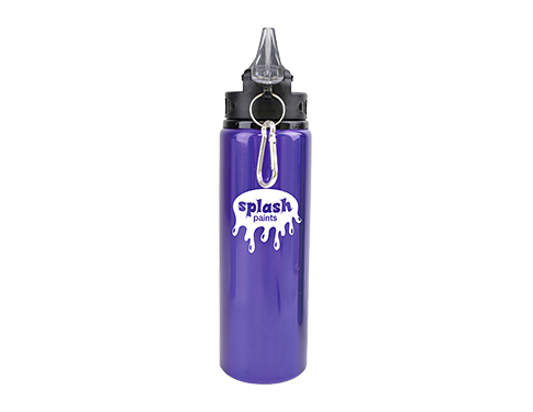 Cayen 800ml Aluminium Water Bottles - Purple