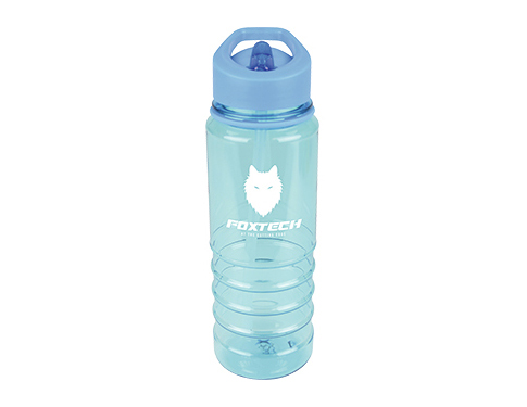 Branded Kettlewell 800ml Drinks Bottles With Straw - Cyan