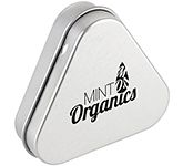 Custom branded Triangular Mint Tins at GoPromotional