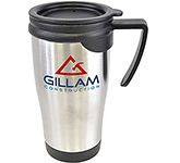 Saturn 450ml Stainless Steel Travel Mugs custom branded with your logo
