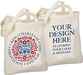 King's Coronation Natural Cotton Tote Bags