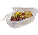 Branded Active Split Cell Lunch Boxes With Cutlery