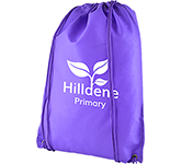 Logo branded Caterham Recycled Non-Woven Drawstring Bags for eco-friendly promotions