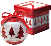 Corporate branded Snowy Christmas Baubles for festive business promotions