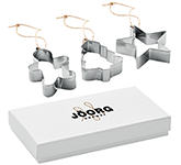 Company branded Christmas Stainless Steel Cookie Cutter Gift Sets at GoPromotional