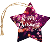 Sustainable Full Colour Star Shaped Wooden Hangers with your design