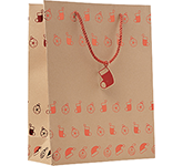 Printed Christmas Tidings Festive Paper Gift Bags at GoPromotional with your logo and message