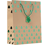 Custom branded Christmas Tree Festive Paper Gift Bags at GoPromotional