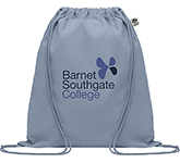 Branded Olympic Organic Cotton Drawstring Bags at GoPromotional