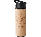 Recycled sustainable Fernridge 450ml Bamboo Vacuum Flasks With Tea Infuser at GoPromotional