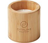 Custom branded Hilton Bamboo Wax Candles at GoPromotional