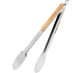 Laser engraved Cawthorne Bamboo Barbecue Tongs with your logo at GoPromotional