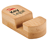 Low cost Mini Bamboo Phone Holders branded with your logo at GoPromotional
