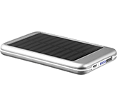 Eco-friendly SolarFlat Power Banks personalised with your company logo at GoPromotional