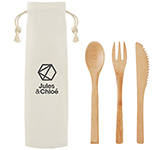 Grasmere Bamboo Cutlery Sets branded with your logo