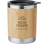 Tenby 250ml Bamboo Insulated Tumblers logo printed at GoPromotional