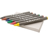 Junior Six Piece Wax Crayon Sets custom printed with business logos at GoPromotional
