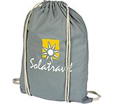 Branded Peak Premium Cotton Drawstring Backpacks for company promotions