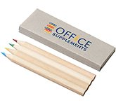 Branded Belfast 4 Piece Mini Colouring Pencil Sets at GoPromotional