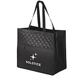 Cross Quilted Laminated Shopper