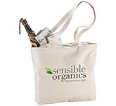 Promotional printed Andante Premium Zippered Cotton Shoppers at GoPromotional