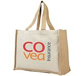 Promotional Hornsea Exhibition Canvas Jute Totes printed with company logos at GoPromotional