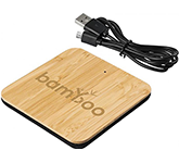 Custom branded Sherwood Bamboo Wireless Charging Pads for eco-friendly promotions