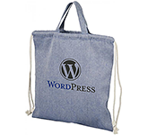 Printed Windermere Recycled Drawstring Tote Bags at GoPromotional