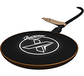 Promotional branded SCX W13 Wooden Light Up Logo Wireless Charging Stations with your logo