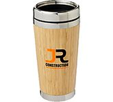 Branded Keswick 450ml Bamboo Insulated Tumblers for eco-friendly business promotions