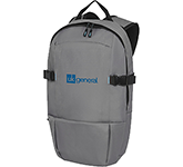 Promotional branded Montana GRS RPET Recycled 15" Laptop Backpacks with your logo at GoPromotional