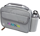 Custom branded Arctic Zone Reprever Recycled Lunch Cooler Bags in grey for environmentally friendly promotions at GoPromotional