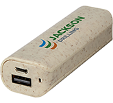 Eco-friendly Brightstone Wheat Straw Power Banks for sustainable promotions at GoPromotional