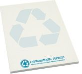 A5 Recycled Notepads custom printed for eco-friendly trade show and conference giveaways