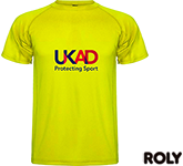 Logo branded Roly Montecarlo Performance T-Shirts in many colourways